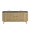 James Martin Vanities Laurent 72in Double Vanity, Light Natural Oak w/ 3 CM Charcoal Soapstone Top 545-V72-LNO-3CSP - alternate 1